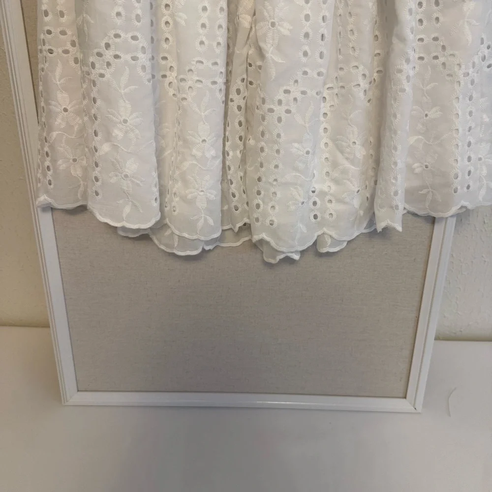 Never Worn Elegant White Eyelet Dress - Picture 13 of 14